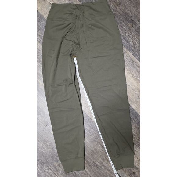 Rosvigor Olive Green Joggers Medium NWT High Waisted Athletic Yoga Pants Pockets - Picture 2 of 7